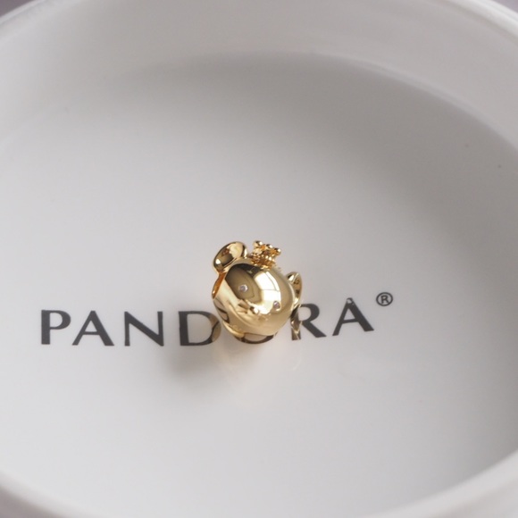 PANDORA Shining Rat Charm 768587C01 14k Gold-plated unique metal blend - Picture 8 of 9